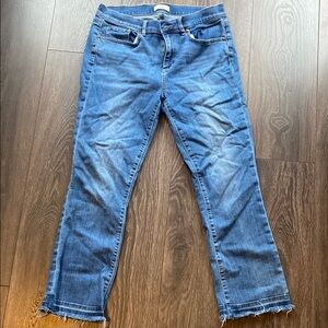 LOFT Blue Straight Leg Jeans with Classic Fit